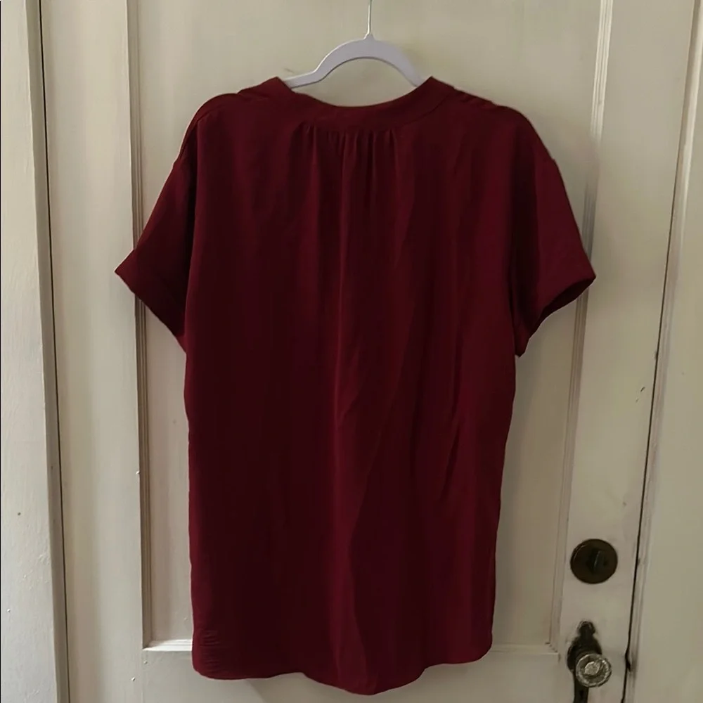 Entro Deep Red Blouse - Picture 9 of 10